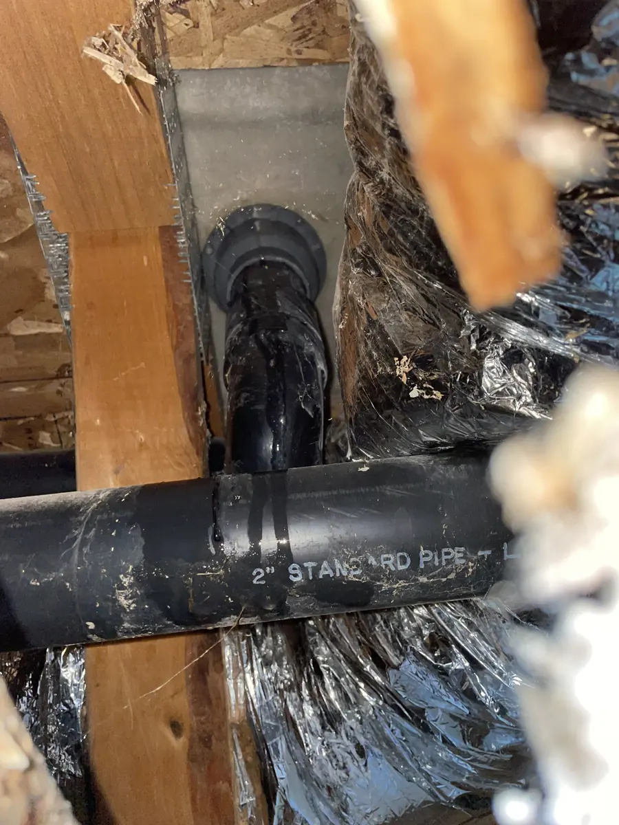 Drain line repair under the floor